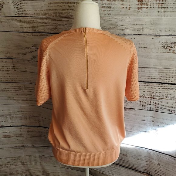 Authentic Vintage Salmon Pink Peach Givenchy Knit Top - Picture 5 of 7